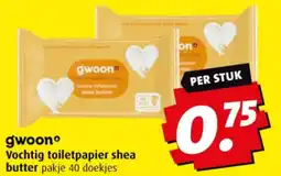 Boni Vochtig toiletpapier shea butter pakje 40 doekjes aanbieding