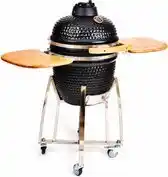 Bol.com Auplex Kamado 18 inch | Medium size kamado | Rooster 40 cm | Zwart | Kamado BBQ | Keramische BBQ aanbieding