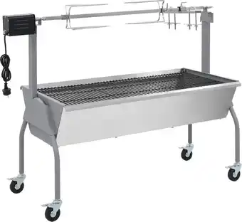 Bol.com vidaXL Draaispit barbecue met elektrische motor aanbieding