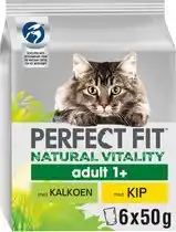 Bol.com Perfect Fit Kattenvoer 1+ - Kalkoen & Kip Maaltijdzakjes- 36x50g aanbieding