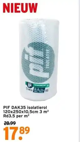 GAMMA PIF DAK35 isolatierol 120x250x10,5cm 3 m² Rd3.5 aanbieding