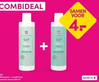 DA DA Shampoo + conditioner volume boost 250 ml aanbieding