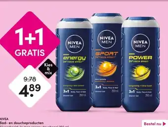 DA NIVEA Bad- en doucheproducten aanbieding