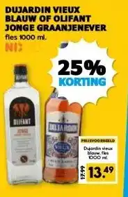 Boon`s Markt DUJARDIN VIEUX BLAUW OF OLIFANT JONGE GRAANJENEVER aanbieding