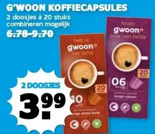 Boon`s Markt G'WOON KOFFIECAPSULES aanbieding