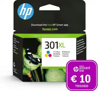 Bol.com HP 301XL - Inktcartridge kleur + Instant Ink tegoed aanbieding