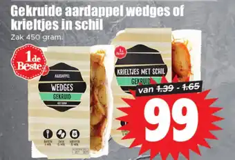 Dirk Gekruide aardappel wedges of krieltjes in schil aanbieding