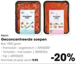 HANOS Henri Geconcentreerde soepen aanbieding