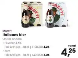 HANOS Moretti Italiaans bier aanbieding