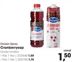 HANOS Ocean Spray Cranberrysap aanbieding