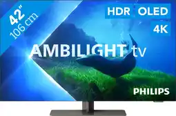 Bol.com Philips 42OLED808/12 1067 cm (42) 3840 x 2160 Pixels OLED Smart TV Wifi Zwart aanbieding