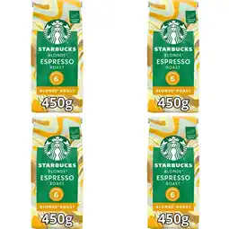 Albert Heijn Starbucks Bonen Blonde Espresso Roast 4-pack aanbieding