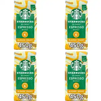 Albert Heijn Starbucks Bonen Blonde Espresso Roast 4-pack aanbieding