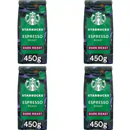 Albert Heijn Starbucks Bonen Dark Espresso Roast 4-pack aanbieding