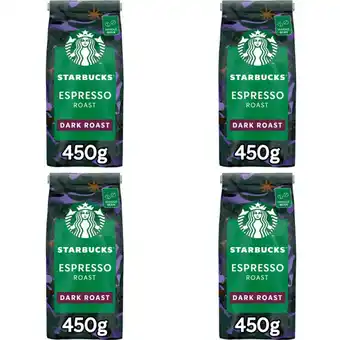 Albert Heijn Starbucks Bonen Dark Espresso Roast 4-pack aanbieding