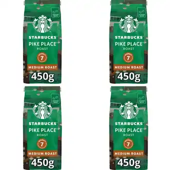 Albert Heijn Starbucks Bonen Medium Pike Place 4-pack aanbieding