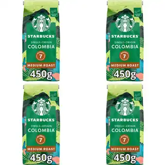 Albert Heijn Starbucks Bonen Colomb Single Origins 4-pack aanbieding