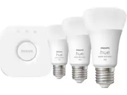 MediaMarkt Philips Hue Starterkit Wit En Gekleurd 3 Lampen E27 1100 Lm Slimme Ledlamp aanbieding