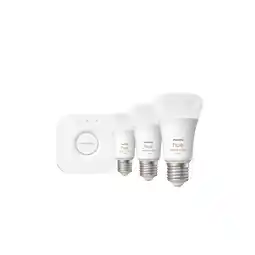 MediaMarkt Philips Hue Starterkit Wit En Gekleurd 3 Lampen E27 1100 Lm Slimme Ledlamp aanbieding