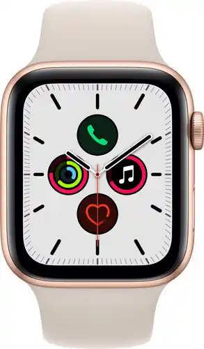 Coolblue Apple Watch SE 40mm Roségoud Aluminium Crème Sportband aanbieding