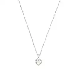 Douglas amor Ketting met hanger voor dames, 925 Sterling zilver, zirkonia synth. | Hart aanbieding