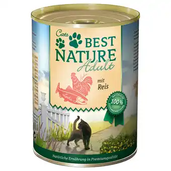 Zooplus 12x 400g Best Nature Cat Adult Zalm, Kip & Rijst natvoer voor katten aanbieding