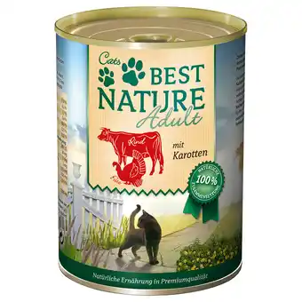 Zooplus 12x 400g Best Nature Cat Adult Rund, Kalkoen & Wortel natvoer voor katten aanbieding