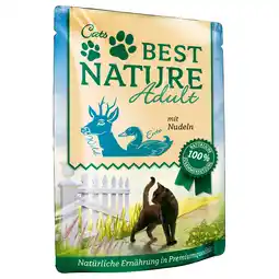 Zooplus 32x 85g Best Nature Cat Adult Wild, Eend & Noedels nat kattenvoer aanbieding