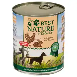 Zooplus 12x 800g Best Nature Dog Adult Konijn, kip & noedels Hondenvoer nat aanbieding