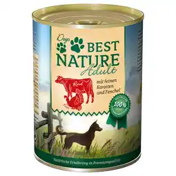 Zooplus 12x 400g Best Nature Dog Adult Kalkoen, Rundvlees & Wortelen Hondenvoer nat aanbieding