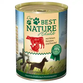 Zooplus 12x 400g Best Nature Dog Adult Kalkoen, Rundvlees & Wortelen Hondenvoer nat aanbieding