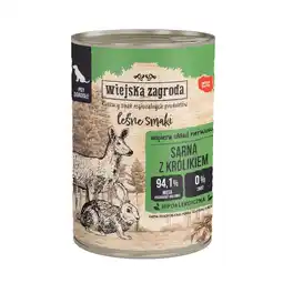 Zooplus Voordeelverpakking 32x400g Wiejska Zagroda Dog Hert met Konijn natvoer voor honden aanbieding