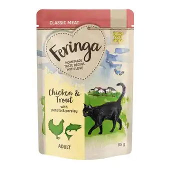 Zooplus €5,- korting op Feringa Classic Meat zakjes 12 x 85g - Forel & Kip met Aardappel aanbieding