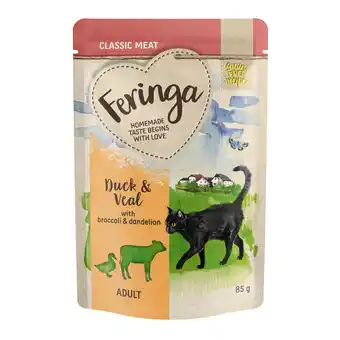 Zooplus €5,- korting op Feringa Classic Meat zakjes 12 x 85g - Eend & Kalfsvlees met Broccoli aanbieding