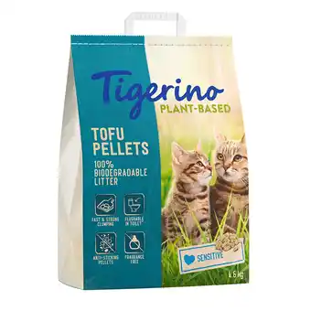 Zooplus 2x 11l (9,2kg) Tigerino Plantaardige Tofu Kattenbakvulling - Gevoelig, geurvrij aanbieding