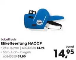 HANOS Labelfresh Etiketteertang HACCP aanbieding