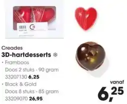 HANOS Creades 3D-hartdesserts aanbieding