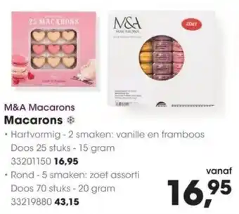 HANOS M&A Macarons aanbieding