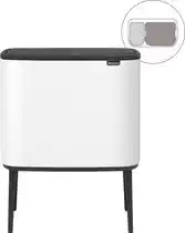 Bol.com Brabantia Bo Touch Bin Prullenbak - 11 + 23 l - White aanbieding