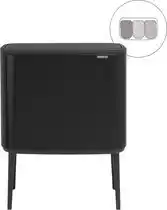 Bol.com Brabantia Bo Touch Bin Prullenbak - 3 x 11 l - Matt Black aanbieding