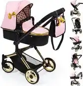 Bol.com Bayer Design - Combi Poppenwagen Neo Vario - Zwart Roze Goud aanbieding