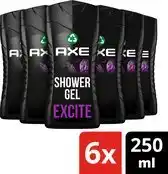 Wehkamp Axe Excite 3-in-1 douchegel - 6 x 250 ml aanbieding