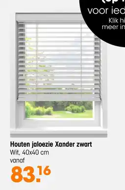 Kwantum Houten jaloezie Xander zwart aanbieding