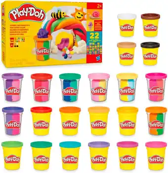 Amazon Play-Doh Ultieme kleurenselectie, verpakking met 22 potjes, knutselen voor kinderen aanbieding