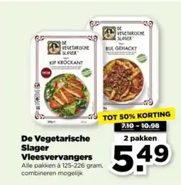 PLUS De Vegetarische Slager Vleesvervangers aanbieding