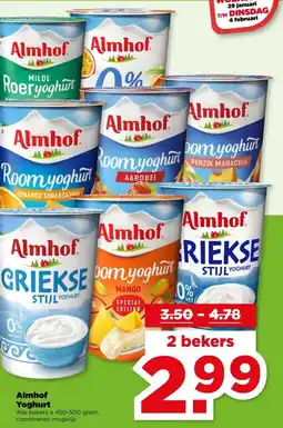 PLUS Almhof Yoghurt aanbieding