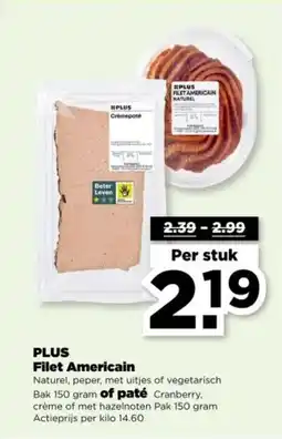 PLUS PLUS Filet Americain of paté aanbieding