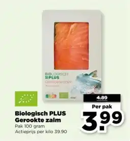 PLUS Biologisch PLUS Gerookte zalm aanbieding