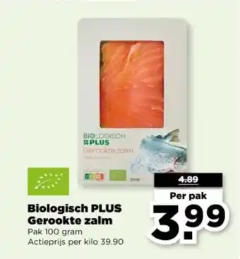 PLUS Biologisch PLUS Gerookte zalm aanbieding