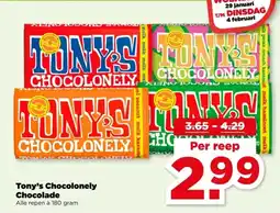 PLUS Tony's Chocolonely Chocolade aanbieding